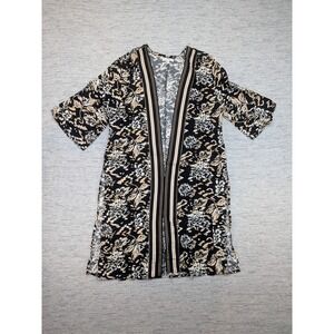 Maurices Kimono Cardigan Womens XS Floral Duster‎ Lightweight Oversized Dark